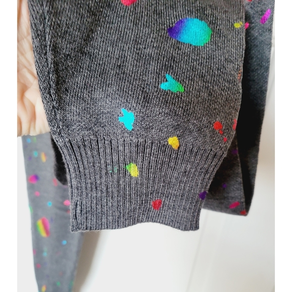 NWT Metallic Paint Splattered Knit Joggers - Picture 6 of 10